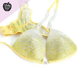 Yellow Ombre Competition Bikini NPC IFBB Suit
